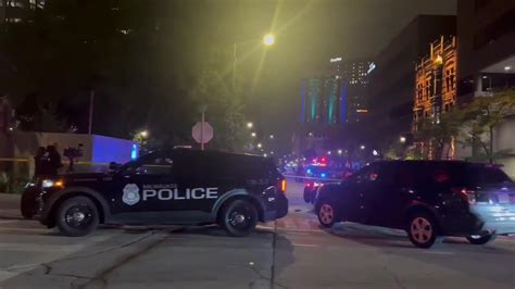 shooting at elsa's on the park|Two people injured in a shooting at Elsa's restaurant in downtown .